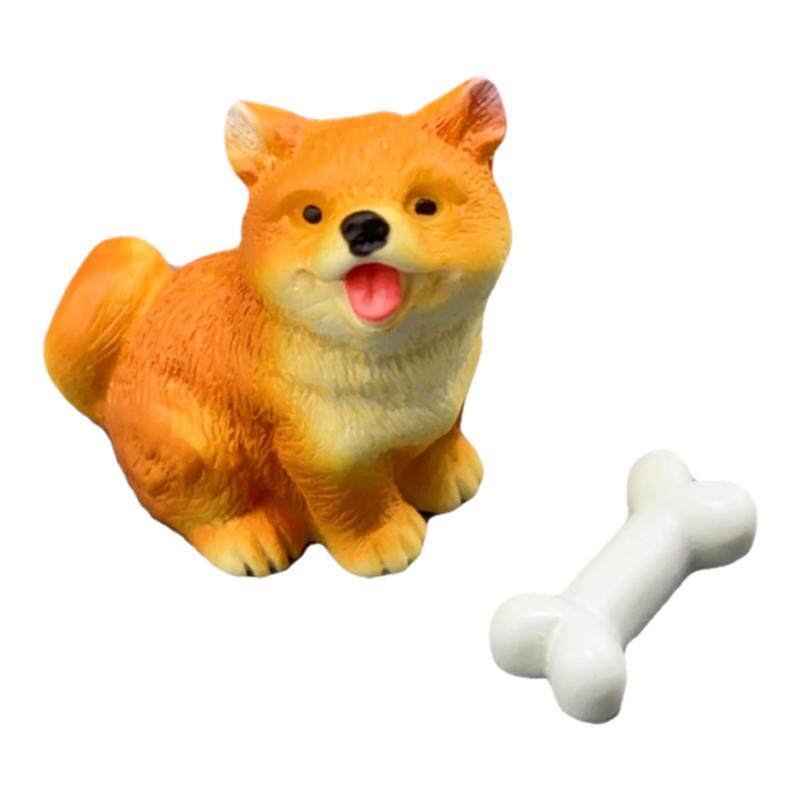 迷你仿真小柴犬狗狗摆件车载饰品