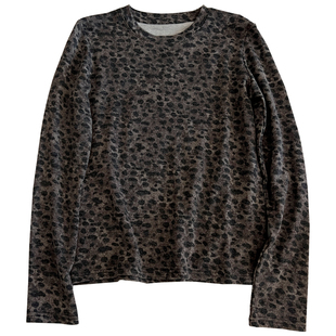 洋气复古豹纹圆领长袖T恤女~修身百搭显瘦气质内搭打底衫秋冬新潮