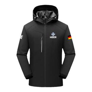 德国联邦国防军海陆空军德意志军迷冲锋衣夹克男女带连帽外套衣服