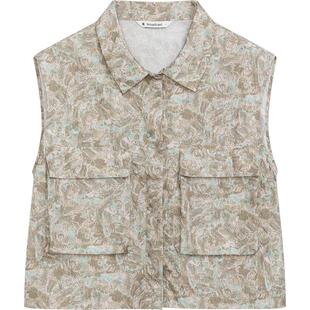 【播奥莱】播印花翻领马甲女商场同款24新款设计感上衣BDR2MD0938