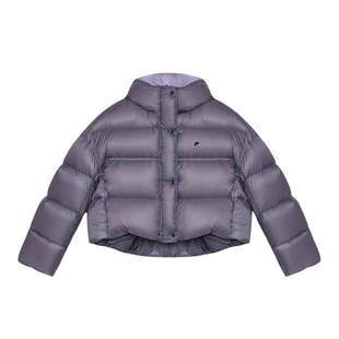 高密度面料 半圆女装[运动2025秋冬宽松连帽哑光短款面包羽绒服女