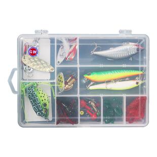 光威路亚假饵尾羽亮片子弹铜铅头钩雷蛙软虫软饵德州钓组套装