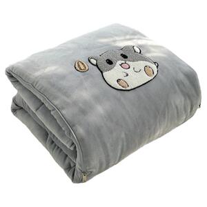 抱枕被子两用二合一午睡车用加厚牛奶绒小空调被毛毯冬天车内枕头