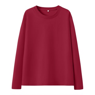 班尼路纯棉长袖t恤女款2026春秋新款圆领亲肤内搭打底衫宽松上衣Q