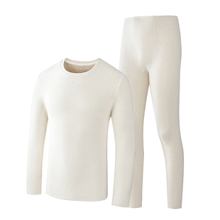 CarreKenbt男士保暖内衣羊毛桑蚕丝加厚德绒冬季发热保暖衣男套装