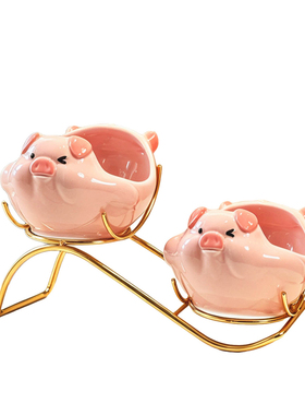卡通小猪收纳装饰摆件