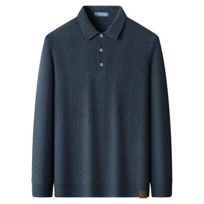 [山羊绒绵羊毛]梦特娇翻领羊毛衫