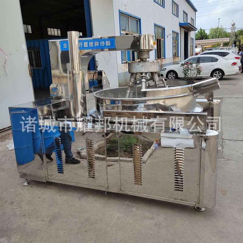 大型全自动电加热行星搅拌夹层锅 牛肉辣椒酱炒锅 火锅底料炒料机