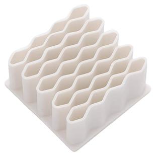 波浪收纳硅胶置物架波浪笔架眉笔化妆笔筒软膏桌面分格立式收纳架