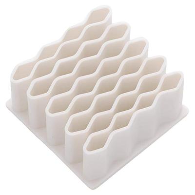 波浪收纳硅胶置物架笔筒分格立式