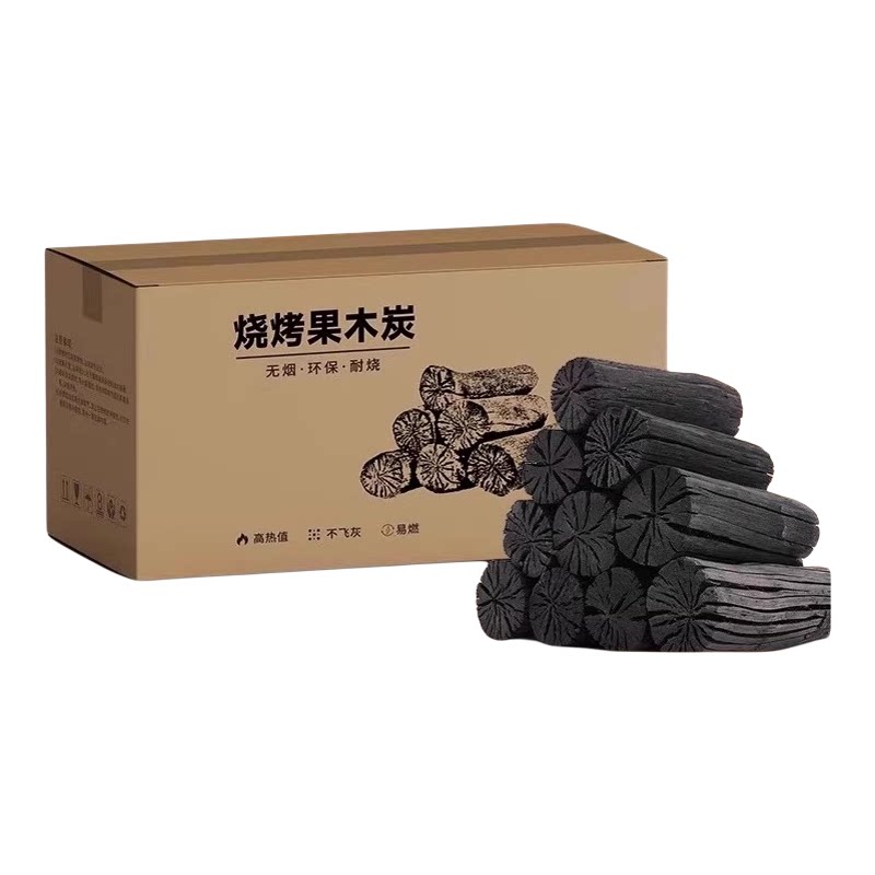 烧烤碳荔枝果木炭烧烤炭烤火原木碳火锅烤肉炭家用木炭无烟炭专用