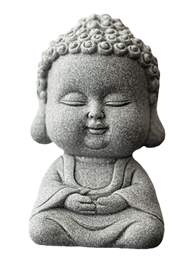 晨翔青砂石如来佛像小摆件造景