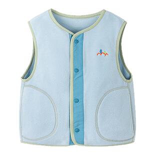迷你巴拉巴拉男女童马甲儿童抗静电毛绒保暖背心2026春季新款童装