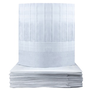 厨师帽一次性男女饭店厨房西餐烟高帽平顶工作帽子植物纤维纸帽子