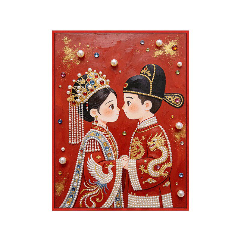 新中式珍珠画数字油画材料包