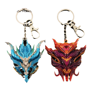 儿童动漫周边 二明泰坦巨猿魂骨合金模型金属钥匙扣饰品玩具7CM