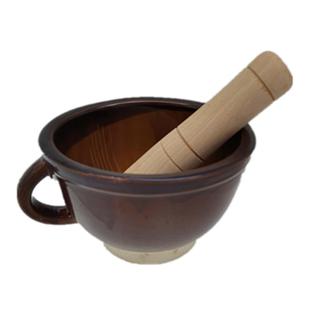 包邮湘菜擂钵擂茄子擂辣椒皮蛋擂茶碗手工捣姜蒜花生研磨器送木锤