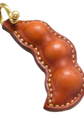 洋芋『平安豆』真皮牛皮手工挂饰