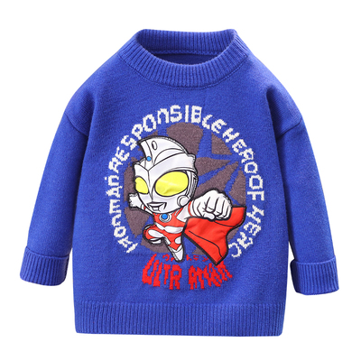 亮灯奥特曼毛衣男童秋冬款针织衫