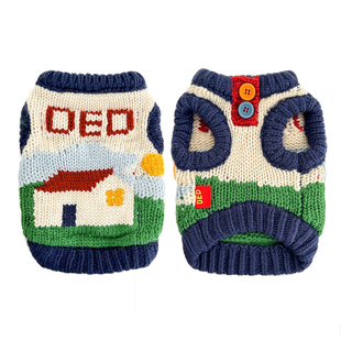 宠物衣服狗狗冬保暖居家无袖粗针织毛衣可爱小型犬约克夏马尔济斯