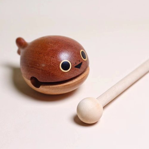 木鱼解压实木上班发疯桌面萨办公室摆件玩具小情绪稳定卡甲鱼班