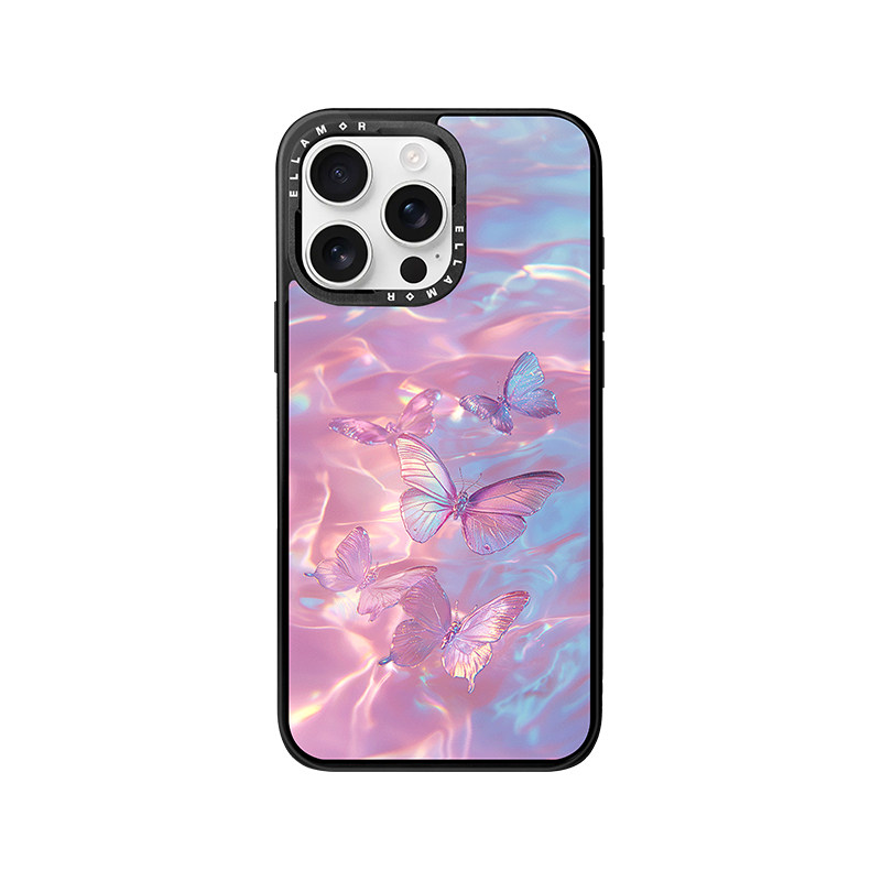 Ellamor晶梦蝶影 裸眼3d磁吸苹果情侣手机壳iPhone17/16/15/14/Pro/Max  艺术家草莓BOY