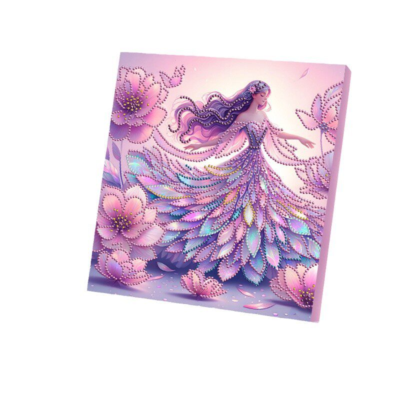 儿童钻石画手工diy制作5D异形装饰画高颜值粘贴画梦创意幻花仙子