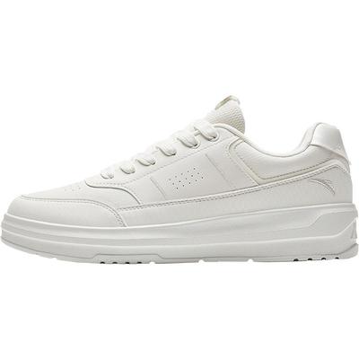 安踏板鞋小白鞋男士低帮厚底