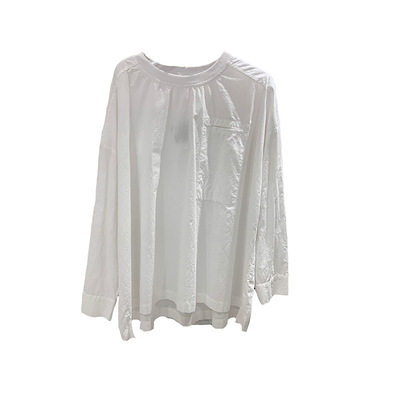 ano2025简约口袋韩版薄款长袖