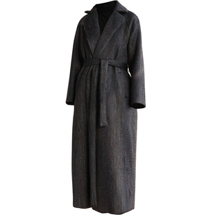 cicidream 深海颜色 山羊毛oversize长款外套大衣轻软暖