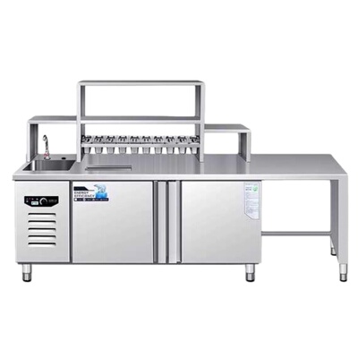 水吧台商用奶茶店设备全套一体柜