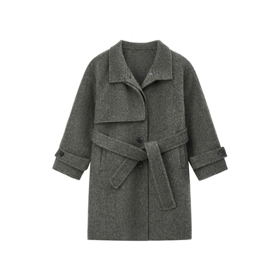 儿童双面羊绒大衣秋冬新款