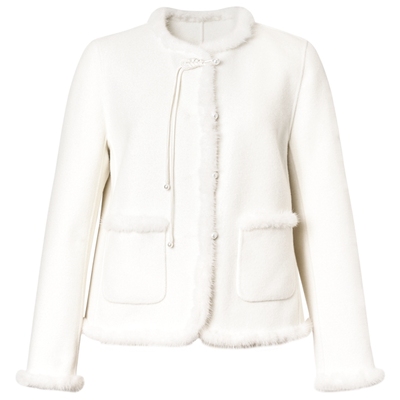 【瑰丽大衣】珂莱蒂尔100羊毛双面呢中式国风短精致年款外套大衣