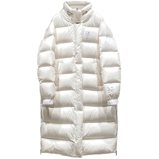 NancyCavally高品质白鹅绒  行走的大棉被亮感两穿过膝长款羽绒服