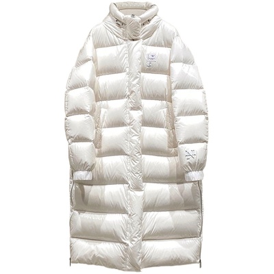 NancyCavally白鹅绒过膝羽绒服