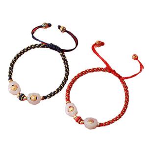 灵机麦玲玲2023属相年红绳手链生肖兔年吉祥物帝圣猴蛇手绳