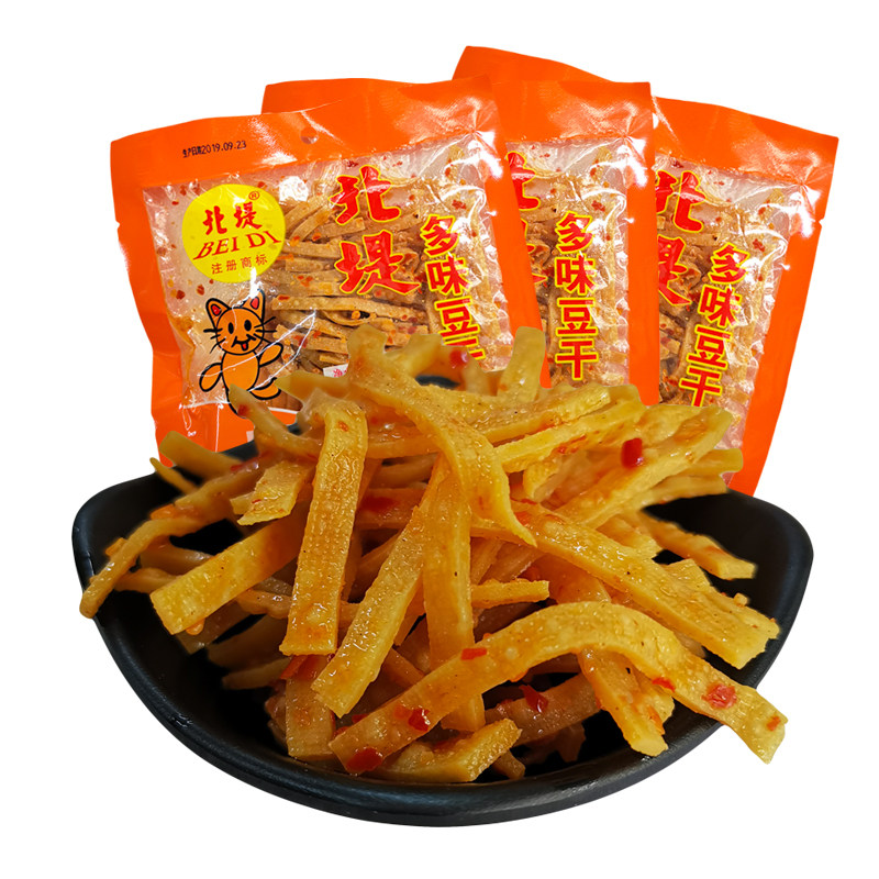 豆腐皮湖南常德麻辣肉北堤豆腐干