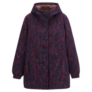 胖妈妈秋冬装中老年加绒棉衣外套