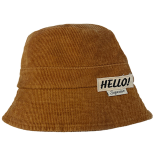 儿童渔夫盆帽子男孩宝灯芯绒小痞帅气炸街秋冬季超好看的洋气冬天