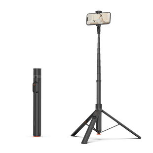 SEAJIC施吉客手丢丢杆机自拍杆手持落地手机支架直播拍摄vlog拍照神器2025新款自动弹开户外便携支架蓝牙遥控