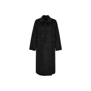 【100%羊毛大衣】indicia标记冬季长款毛呢女大衣外套F2D4DY765C