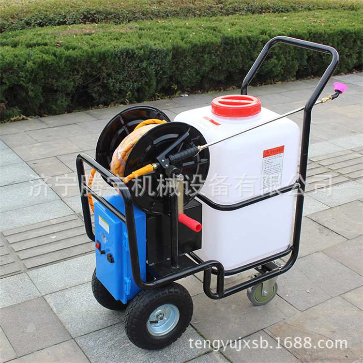 手推四轮高压打药机 汽油动力喷雾器 担架式喷雾机铜泵生产厂家