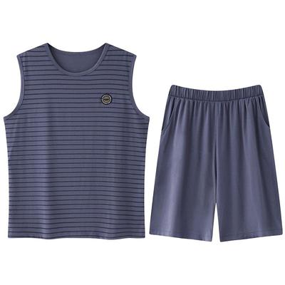 睡衣男士夏季纯棉背心短裤家居服