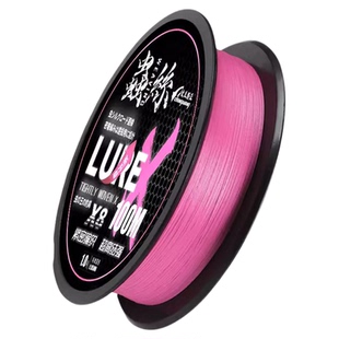 虫王25新款虫丝PE线8编粉色大力马主线远投顺滑耐磨路亚鱼线