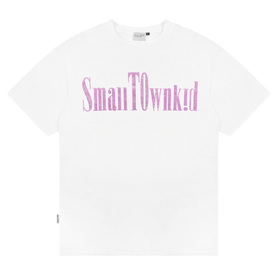 STK SmallTownKid烫钻基础短袖T恤美式复古风字母印花潮牌男女TEE