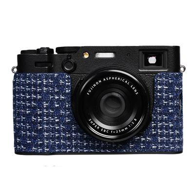 cam-in富士X100VI皮套牛仔编织纹
