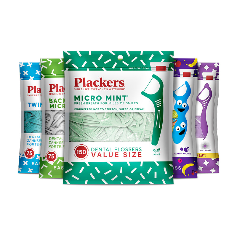 Plackers派乐丝进口牙线超细双线含氟薄荷扁线旗舰店单独独立包装