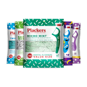 PLACKERS旗舰店Plackers进口牙线超细家庭装薄荷味护理高分子牙线棒剔牙线旗舰店