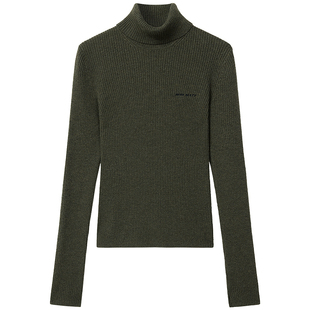 【保暖羊毛羊绒】Miss Sixty25秋新款针织衫高领紧身长袖毛衣