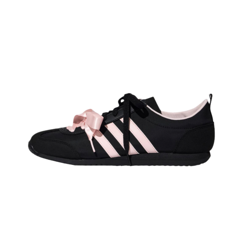 Adidas黑粉低帮薄底T头德训鞋